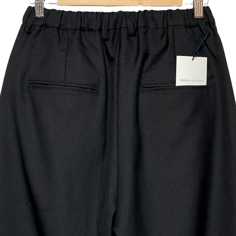 CAERULA PER LIGHTS"schola sage tuck pants"(black)unisex