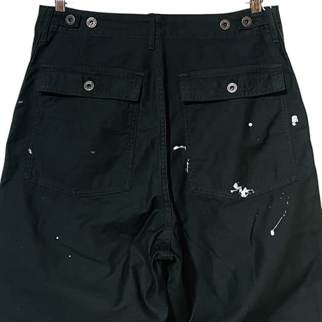 H.UNIT "Back satin fatigue pants" (black) unisex