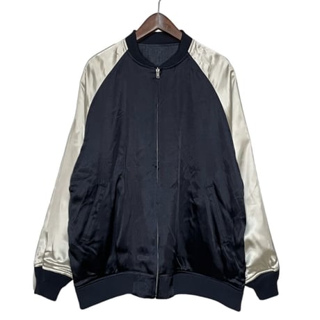 TigreBrocante”world map embroidery souvenir jacket“(indigo nylon)unisex