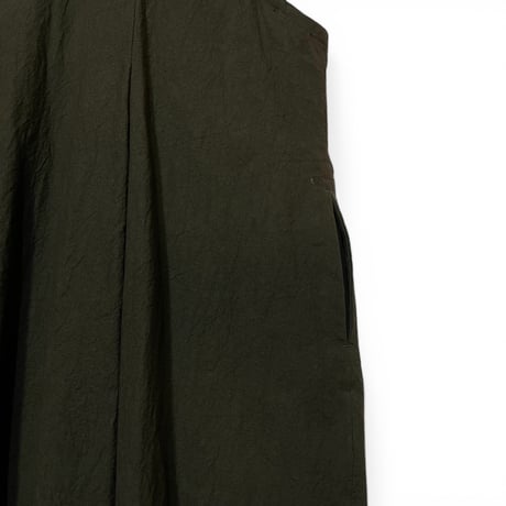 ASEEDONCLOUD"Handwerker linen×cotton HW pull-on dress"(khaki)women's