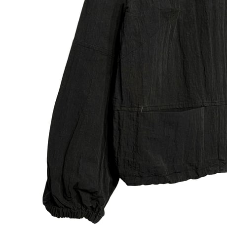 TigreBrocante"cotton nylon washer no collar jacket(black)women's
