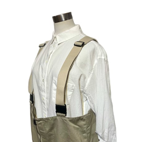 TigreBrocante "10oz coma chino liner salopette"(beige) women's