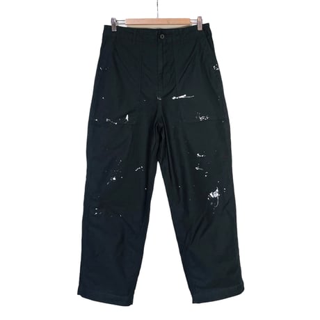 H.UNIT "Back satin fatigue pants" (black) unisex