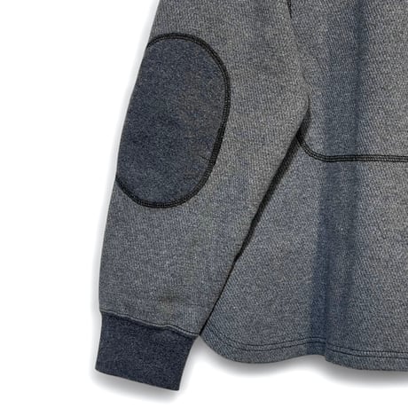 TigreBrocante"3seam honycomb waffle henleyneck L/S T"(charcoal)unisex