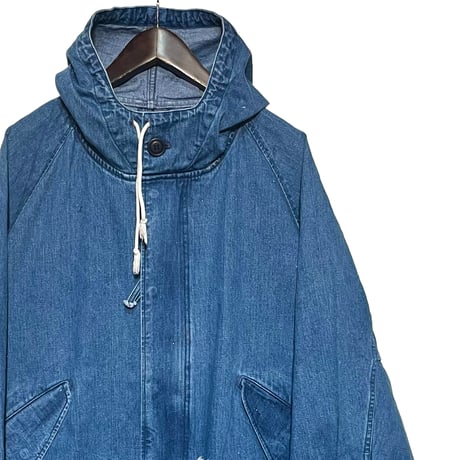 H.UNIT "Denim mods coat washed"(indigo) unisex