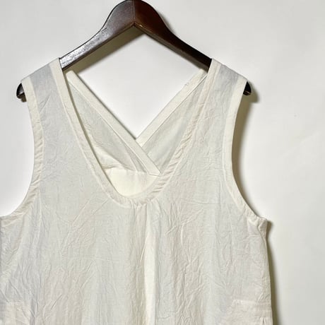 ASEEDONCLOUD"Handwerker linen×cotton HW pull-on dress"(off white)women's