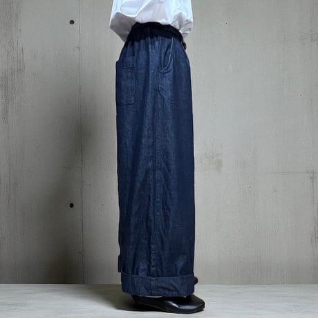 CAERULA PER LIGHTS"10oz denim wide pants"(navy)unisex