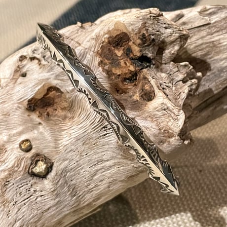 indian jewelry "Ray Adakai(navajo)"triangle zigzag bangle(C)
