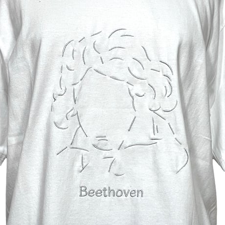 eyya"Beethoven Embroidery S/S Tee"(white)unisex