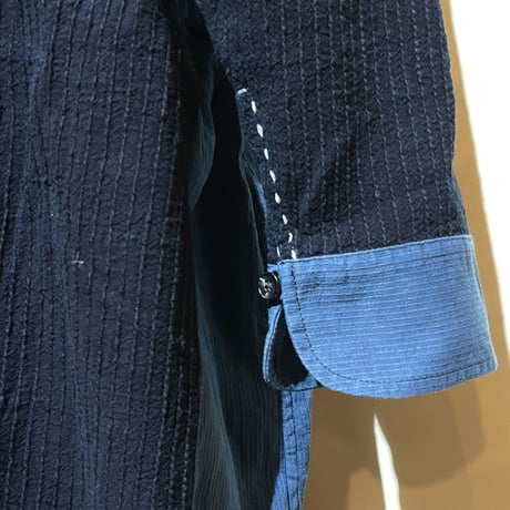 TigreBrocante "Jacquard mix york switch gather one-piece"(indigo) women's