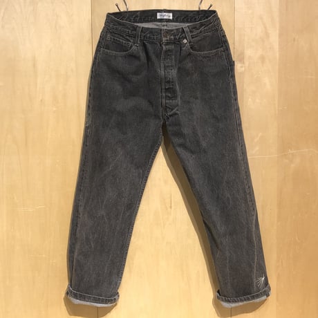 KNIFEWING"USA501 tuck tapered wide pants"S-A (black) unisex