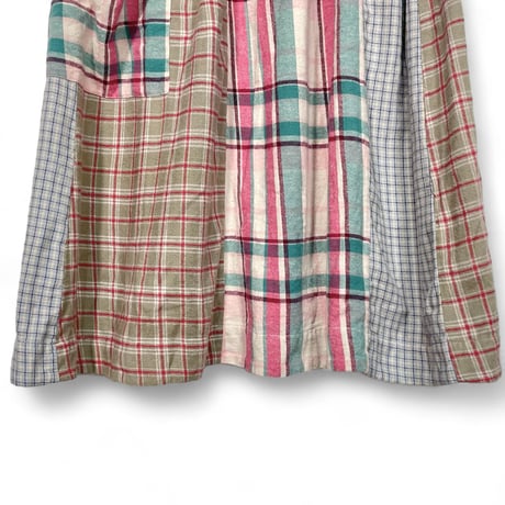 TigreBrocante"nel check mix one pocket skirt"(pink mix)women's