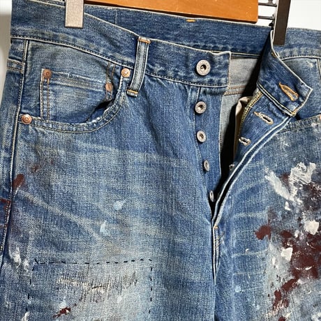 H.UNIT "13.5oz indigo selvage denim customize" (indigo) unisex