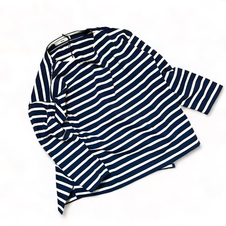 amne "BORDER"gride basque (navy×natural)unisex