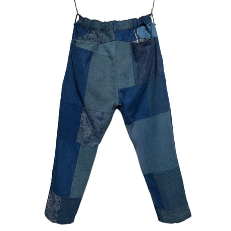 FUNSET OF ART "indigo patchwork karusan 5P pants"(indigo)unisex-L