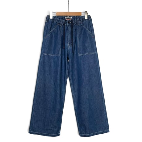 TigreBrocante"6oz denim saruku pants“(indigo fade) women's