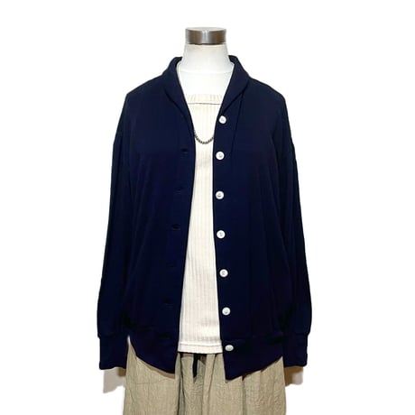 TigreBrocante "indigo frice small shawl cardigan"(indigo) women's