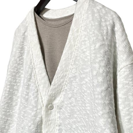 Jackman"slub knit cardigan"(white) unisex