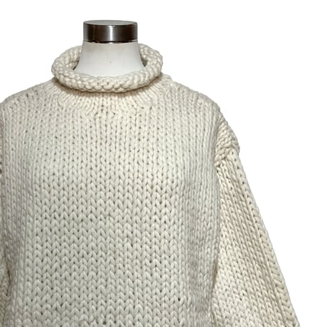 TigreBrocante”low gauge high neck sweater“(natural)unisex