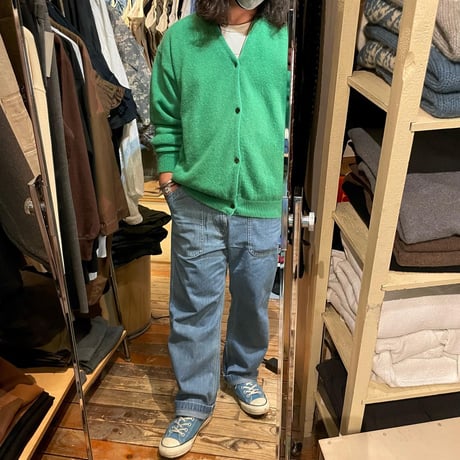 ISLAND KNIT WORKS "mohair cardigan"(green)unisex