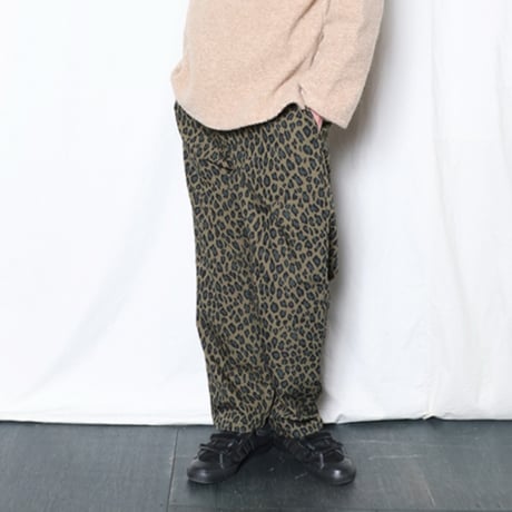 TigreBrocante"cotton×naylon leopard tagosaku pants“(khaki) unisex