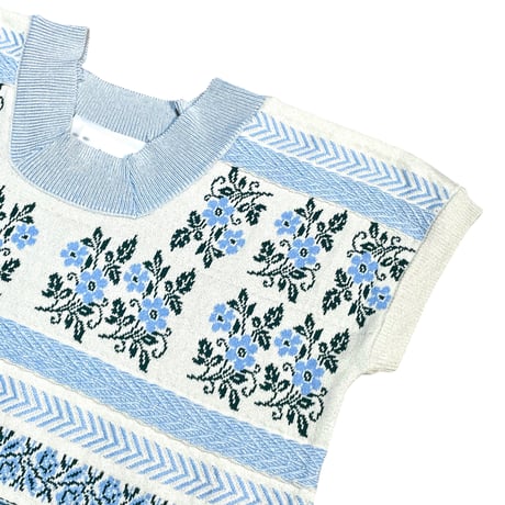 ASEEDONCLOUD"flower jaquard knit blouse"(off white)unisex