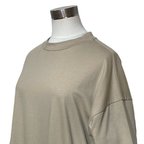 Linen ya"Half Sleeve T-shirs onepiece"(beige)women's