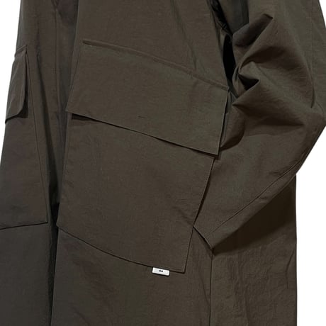 amne "nylon OX covered coat" (olive) unisex