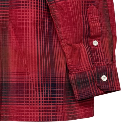 TigreBrocante"satin random checkvenice beach shirts"(red)unisex