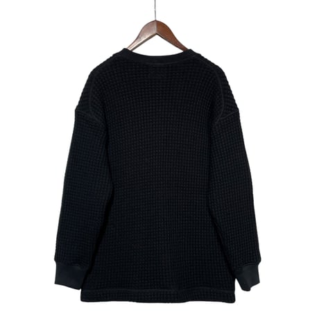 Jackman"cotton big waffle cardigan"(black) unisex