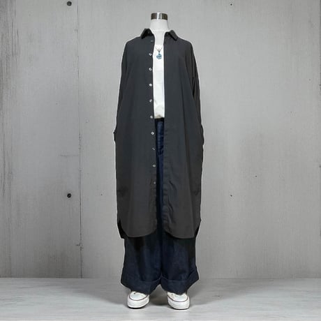 CAERULA PER LIGHTS"AZUMA broad asagi onepiece"(black)unisex
