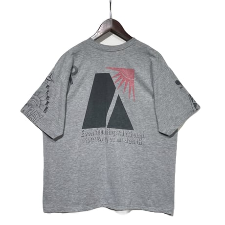 Slow Hands"hand drawing & embroidery indian sunrays S/S Tee"(gray)unisex