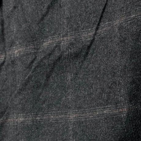 COLINA CAPERTICA "dark melange flannel check /  sarrouel shorts"(charcoal) unisex