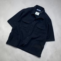 Slow Hands "dobby waffle venice half sleeve shirts"(black)unisex