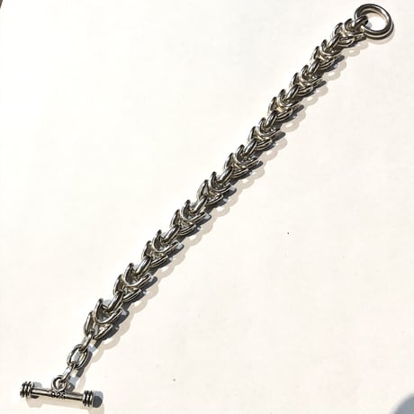 TAXCO VINTAGE "sterling silver bone link bracelet"unisex