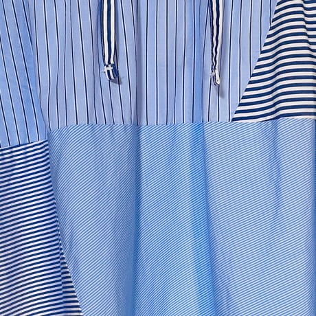 TigreBrocante"stripe mix flare random patch skirt"(blue)women's