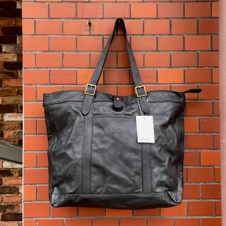 yoused"remake leather tote bag"(black)unisex