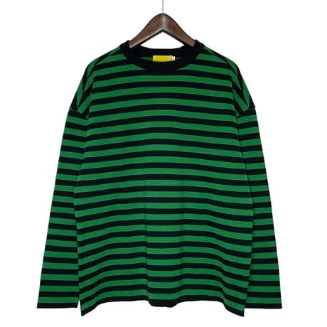 eyya"cotton knit crew neck "(black×green)unisex