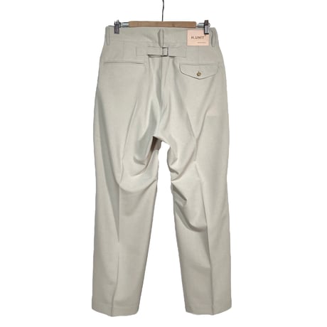 H.UNIT "weather cloth two tuck trousers"(ivory)unisex