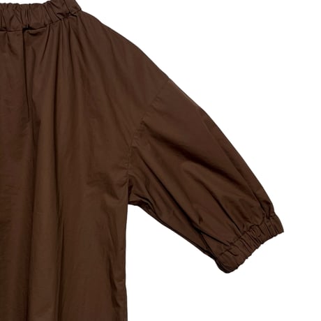 TigreBrocante"80typewriter fulffy stretch blouse"(brown)women's