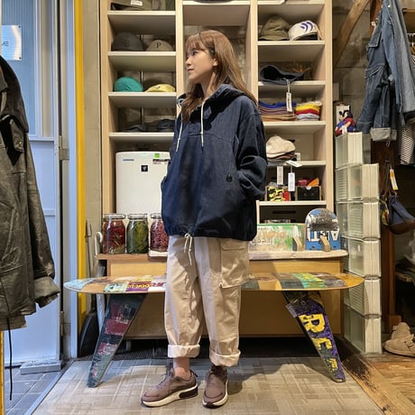 H.UNIT "10oz denim anorak hoodie"(indigo) unisex