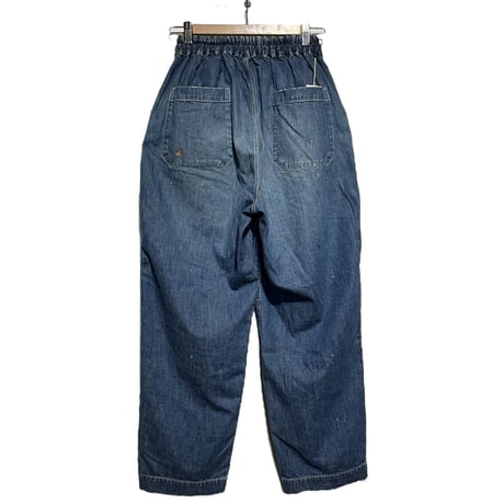 H.UNIT "denim easy pants customize" (indigo) unisex