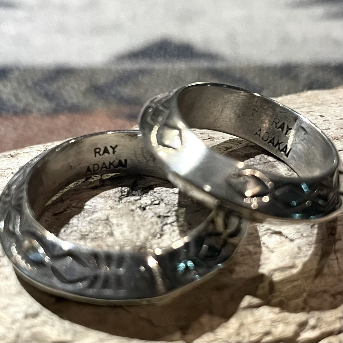 indian jewelry “ray adakai(navajo) “stamped tri