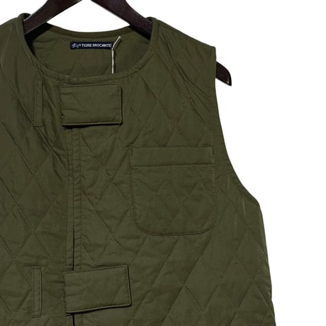 TigreBrocante"nylon twill quilting fastening tape vest“(women's)