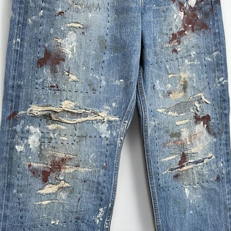 H.UNIT "13.5oz indigo selvage denim customize" (indigo) unisex