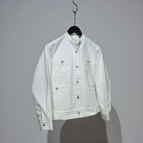 TigreBrocante"13.5oz denim cut off jean jacket"(white)women's