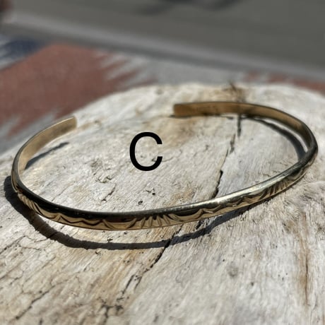 indian jewelry "navajo made" 12KGF half roud narrow bangle