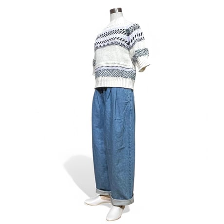 ASEEDONCLOUD"family traditions knit tops"(off white)women's