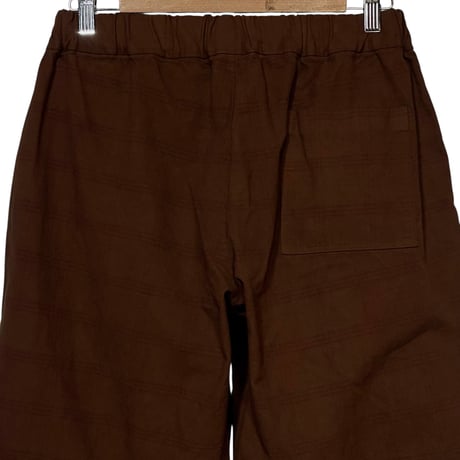 COLINA CAPERTICA "Natural Dyed Amunzen Check Peg Top Easy Pants"(弁柄染) unisex