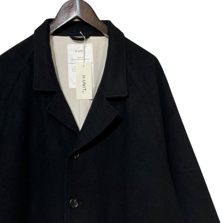 H.UNIT "Wool raglan atelier coat" (black) unisex